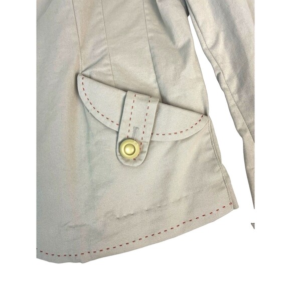 Anthropologie Tape Measure Topstitch Blazer Jacket Khaki Wide Cuff Tailored 12 - Picture 5 of 16